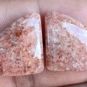 Fan Shaped Sunstone Cabochons!